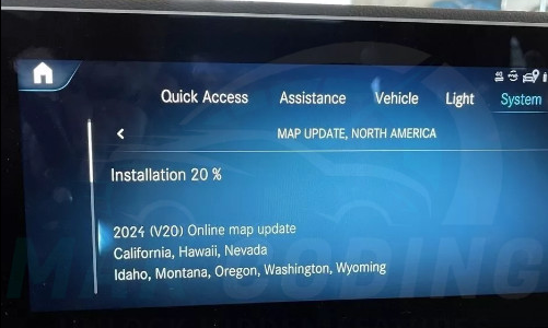 Navigation update progress
